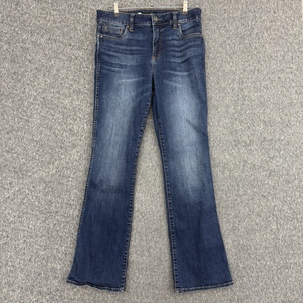 KUT From The Kloth Natalie Fab Ab Bootcut Jeans Women's 10 High Rise Dark Wash
